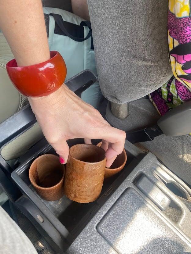 Pas de verre en plastique